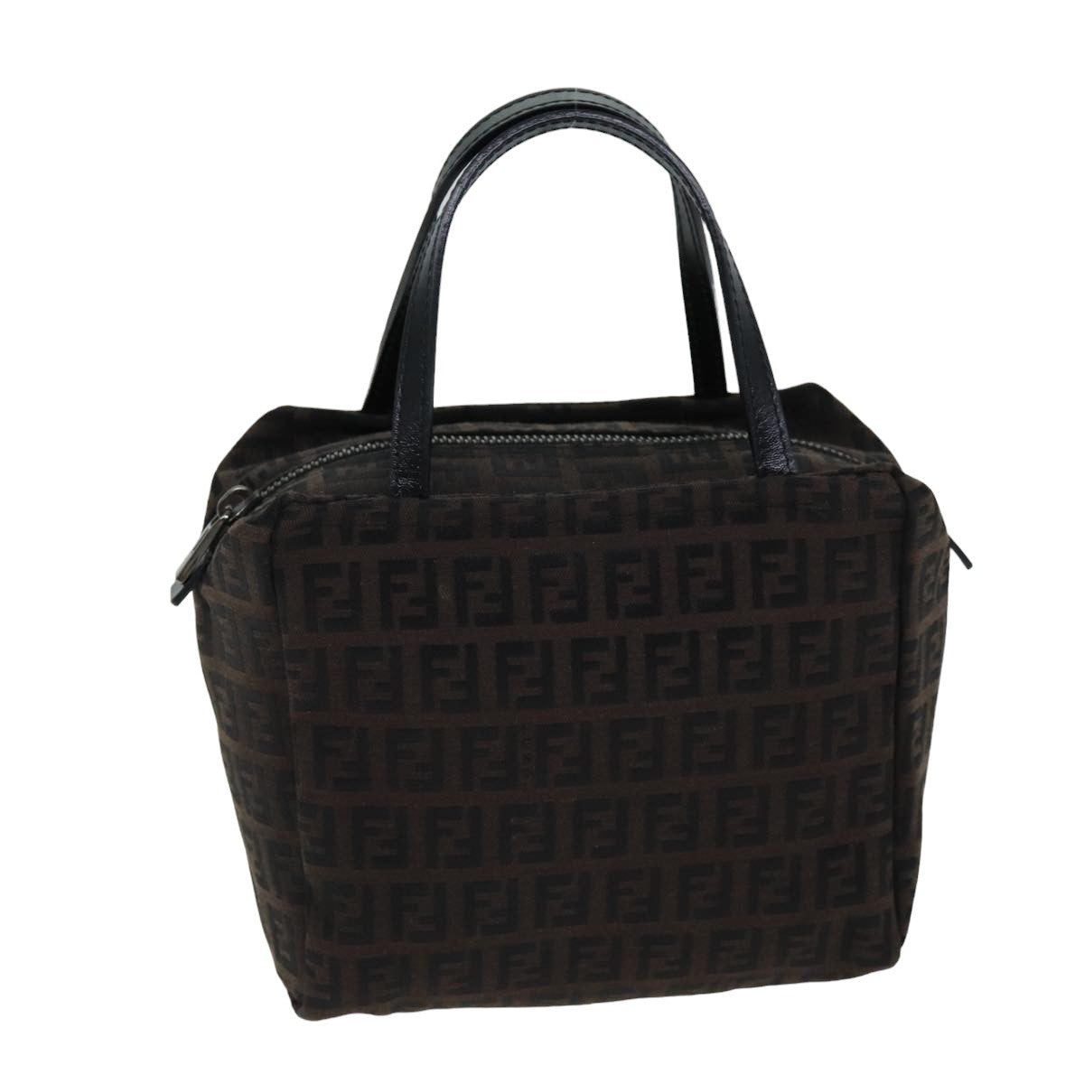 Luxury Fendi Zucchino Canvas Hand Bag Brownam6419