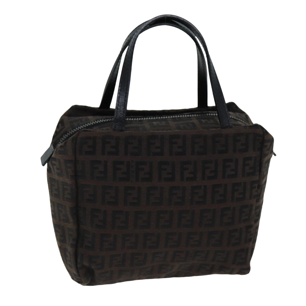 Luxury Fendi Zucchino Canvas Hand Bag Brownam6419