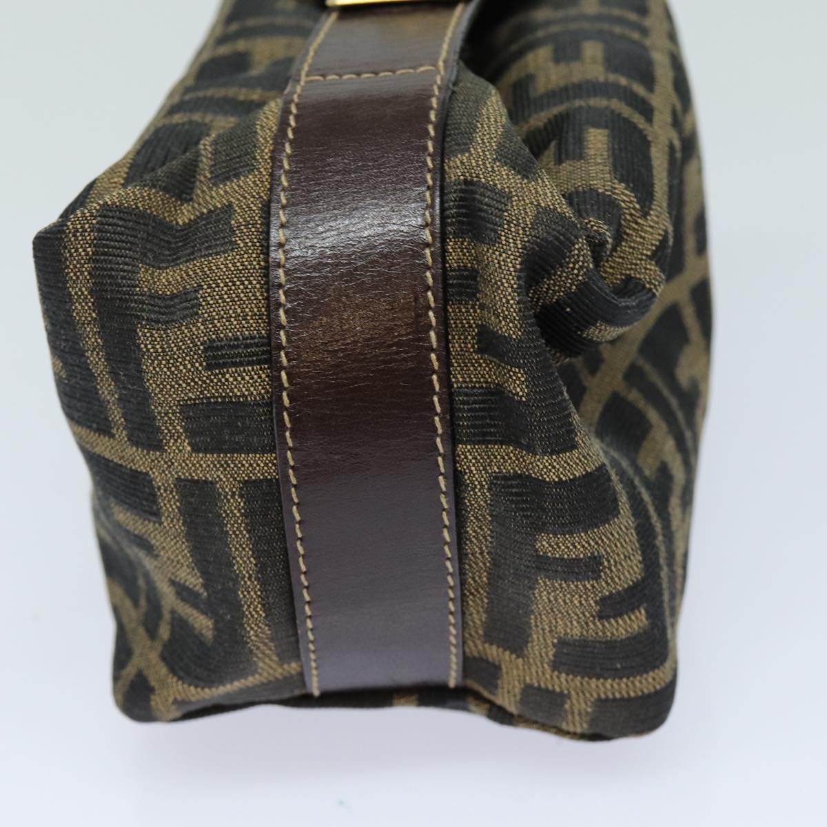 Luxury Fendi Zucca Canvas Mini Hand Bag Brown Blackam6470