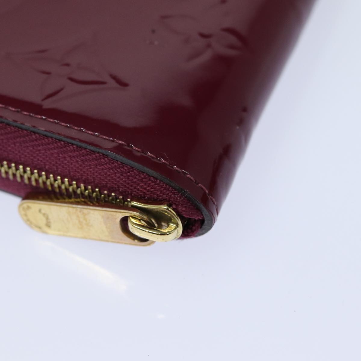 LOUIS VUITTON Monogram Vernis Zippy Coin Purse Wallet Purple M91534 am6485