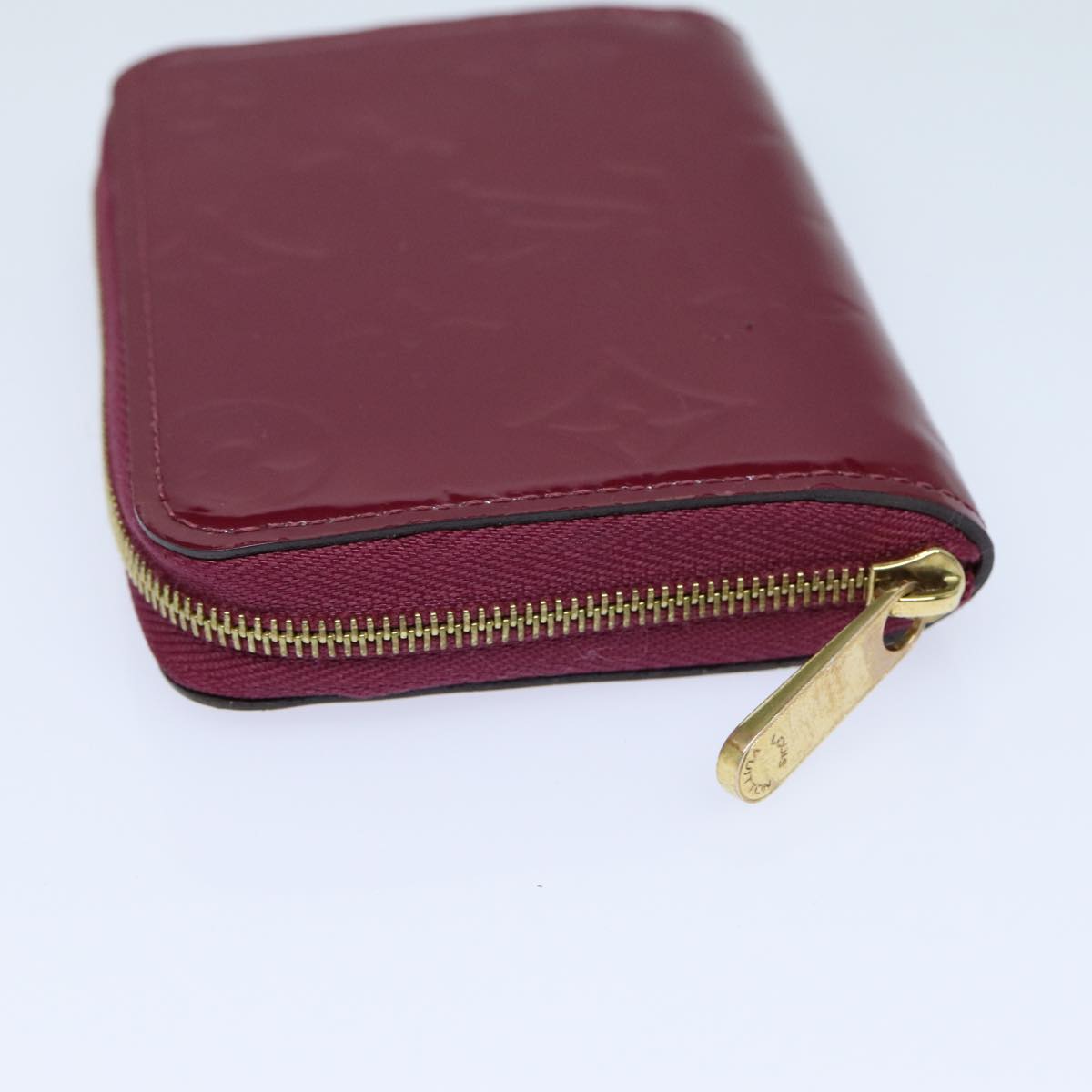 LOUIS VUITTON Monogram Vernis Zippy Coin Purse Wallet Purple M91534 am6485