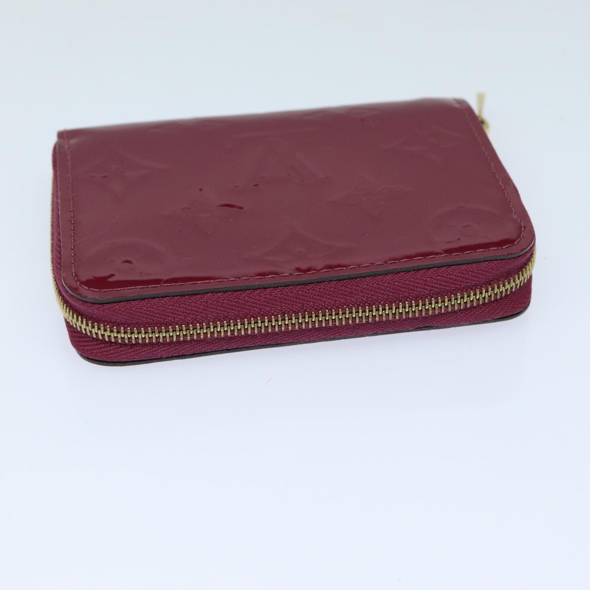 LOUIS VUITTON Monogram Vernis Zippy Coin Purse Wallet Purple M91534 am6485