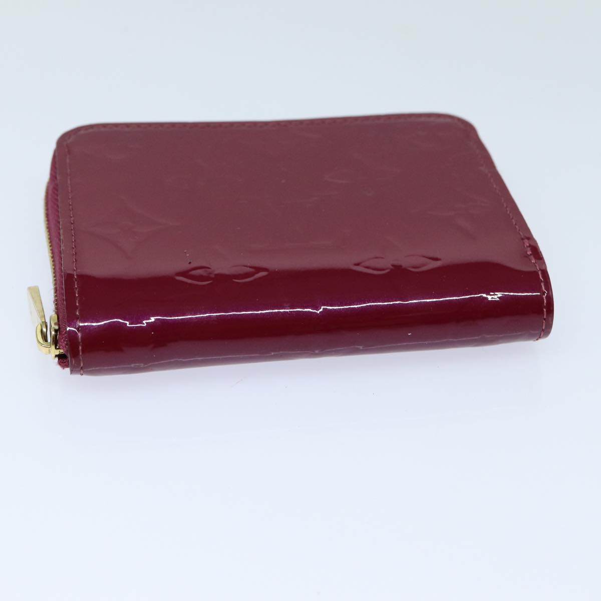 LOUIS VUITTON Monogram Vernis Zippy Coin Purse Wallet Purple M91534 am6485