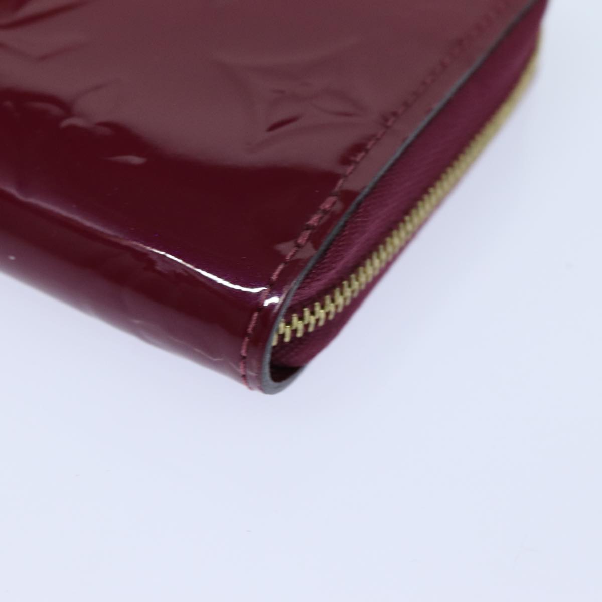 LOUIS VUITTON Monogram Vernis Zippy Coin Purse Wallet Purple M91534 am6485