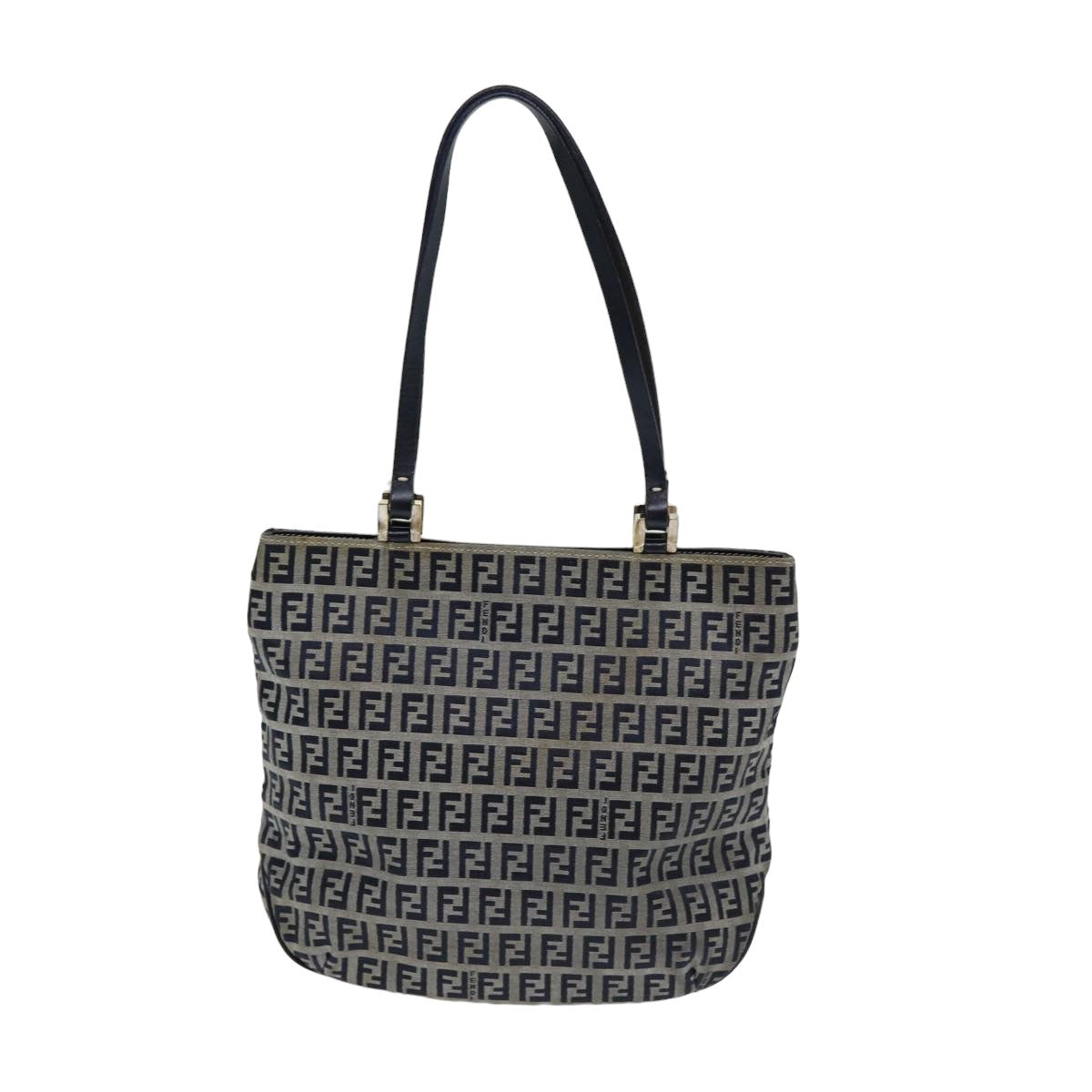 Luxury Fendi Zucchino Canvas Hand Bag Navyam6542
