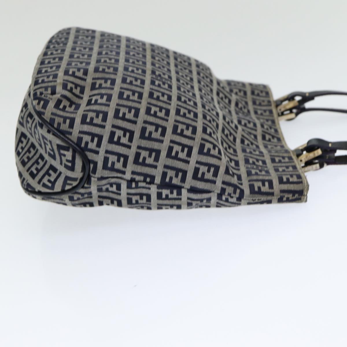 Luxury Fendi Zucchino Canvas Hand Bag Navyam6542