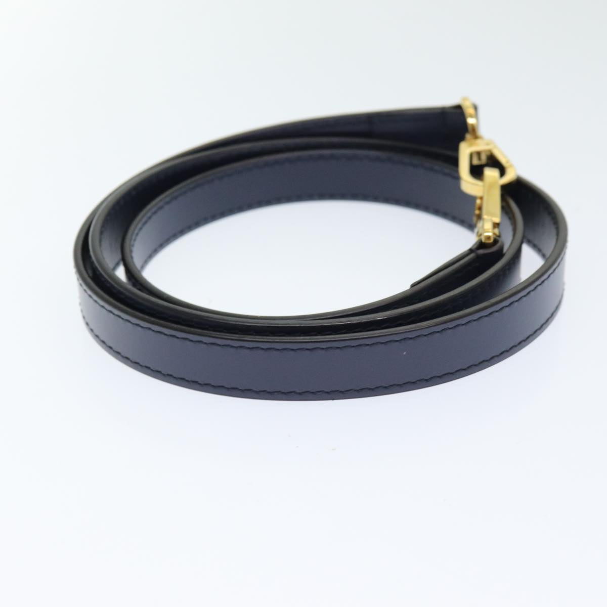 LOUIS VUITTON Shoulder Strap Leather 41.7"" Navy LV am6550