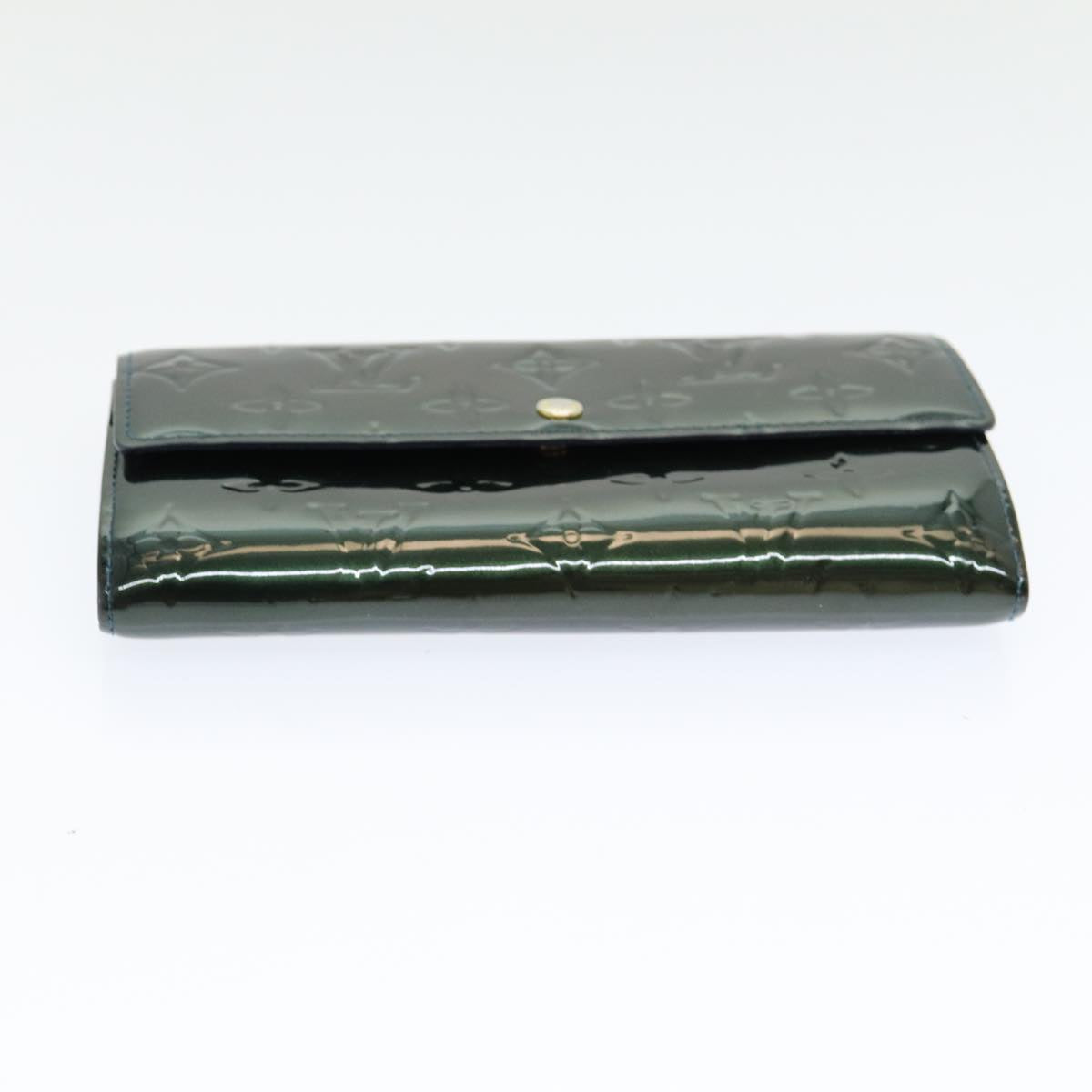 LOUIS VUITTON Vernis Portefeiulle Sarah Long Wallet Bluenuit M93667 am6574