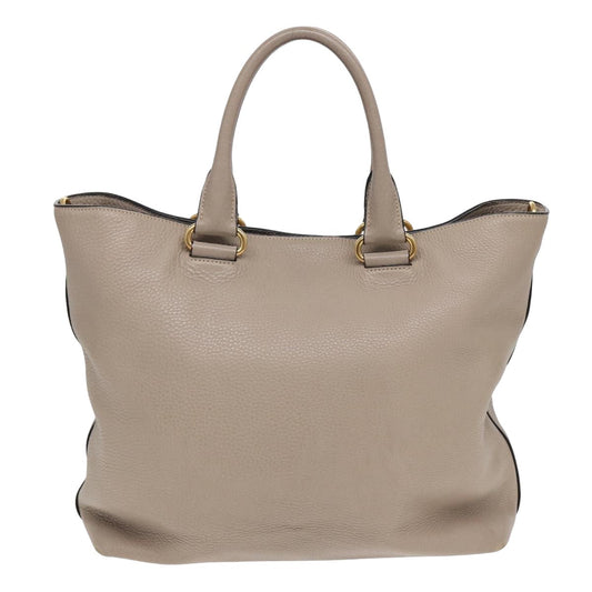 Luxury Prada Tote Bag Leather 2way Beige  am6596