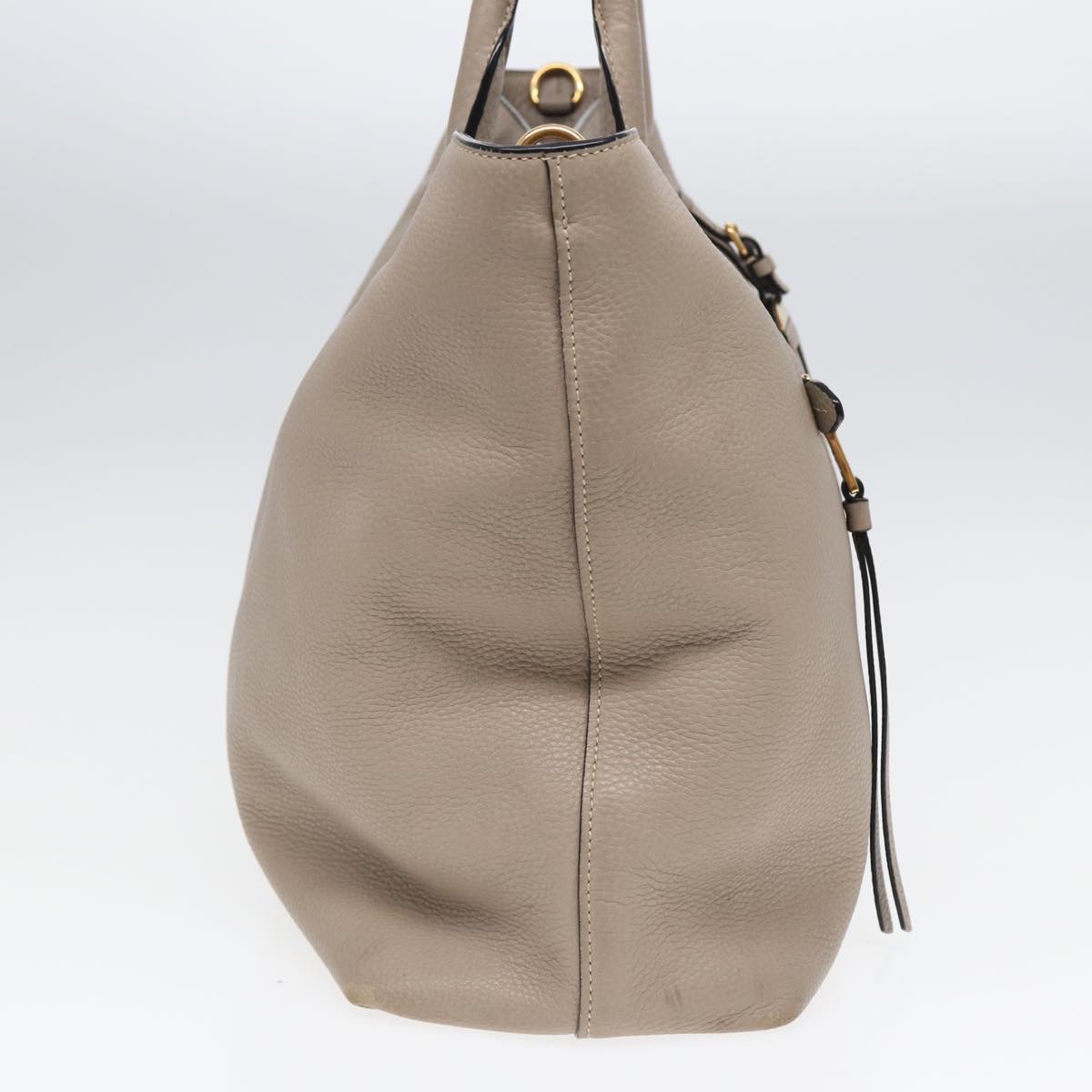 Luxury Prada Tote Bag Leather 2way Beige  am6596