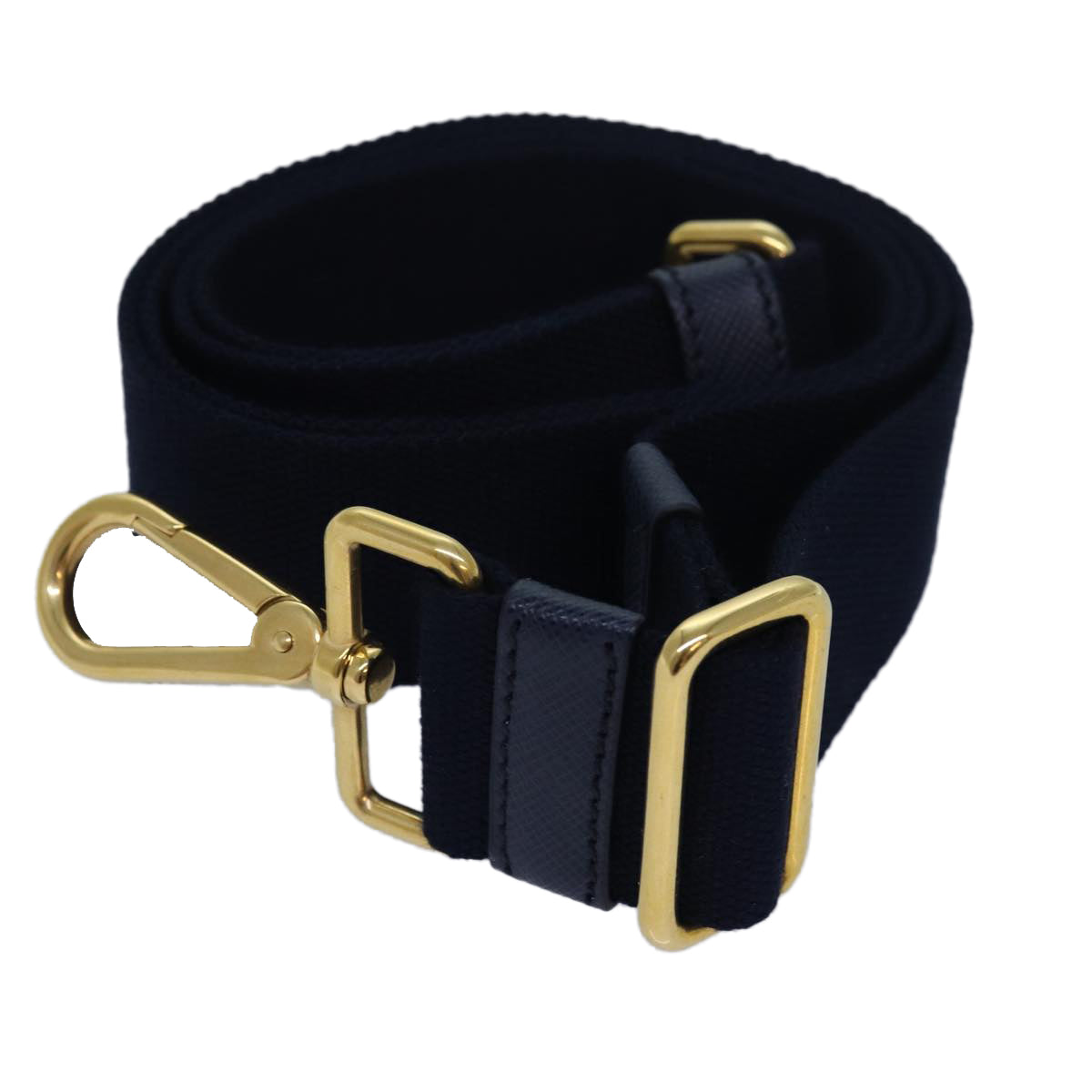 Luxury Prada For Canapa Adjustable Shoulder Strap 24.8""-43.7"" Canvas Navy  am6616
