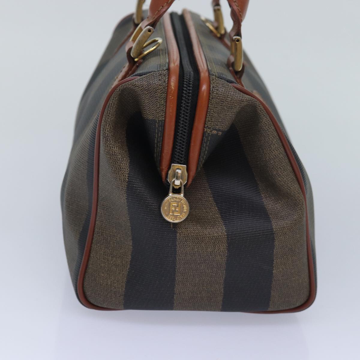 Luxury Fendi Pecan Canvas Hand Bag Coated Canvas Brown Khakiam6676