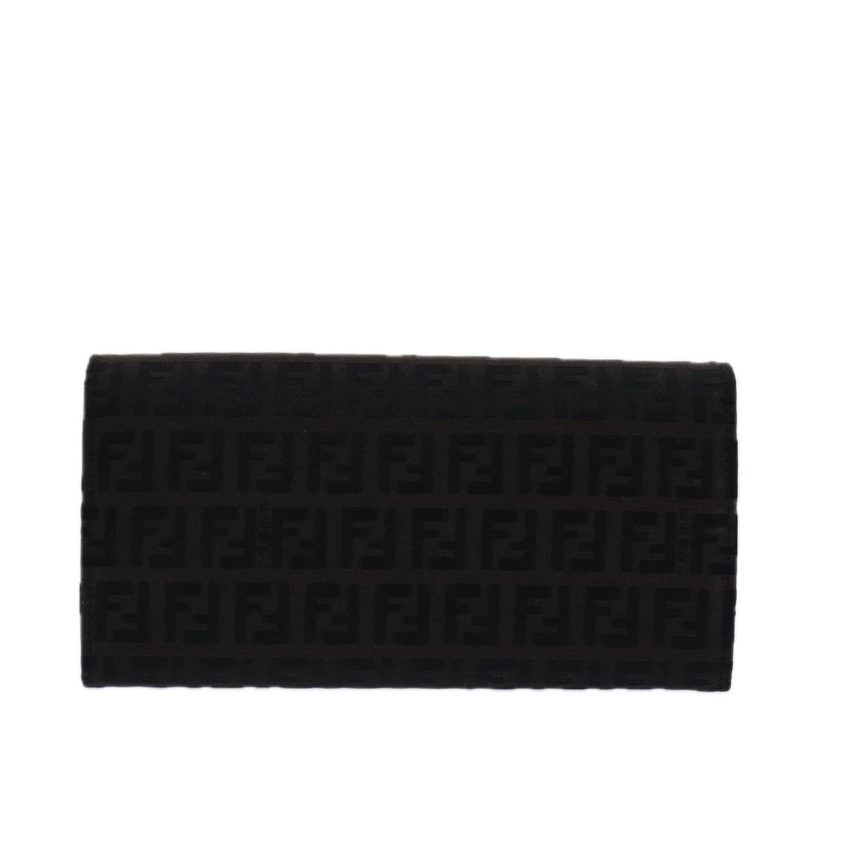Luxury Fendi Zucchino Canvas Long Wallet Brownam6703