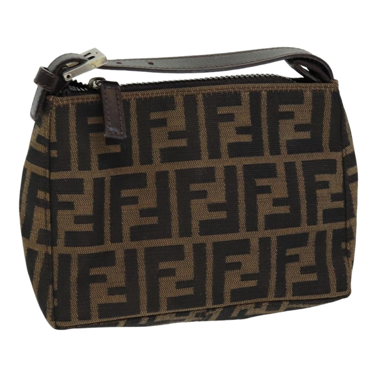 Luxury Fendi Zucca Canvas Hand Bag Brown Blackam6704