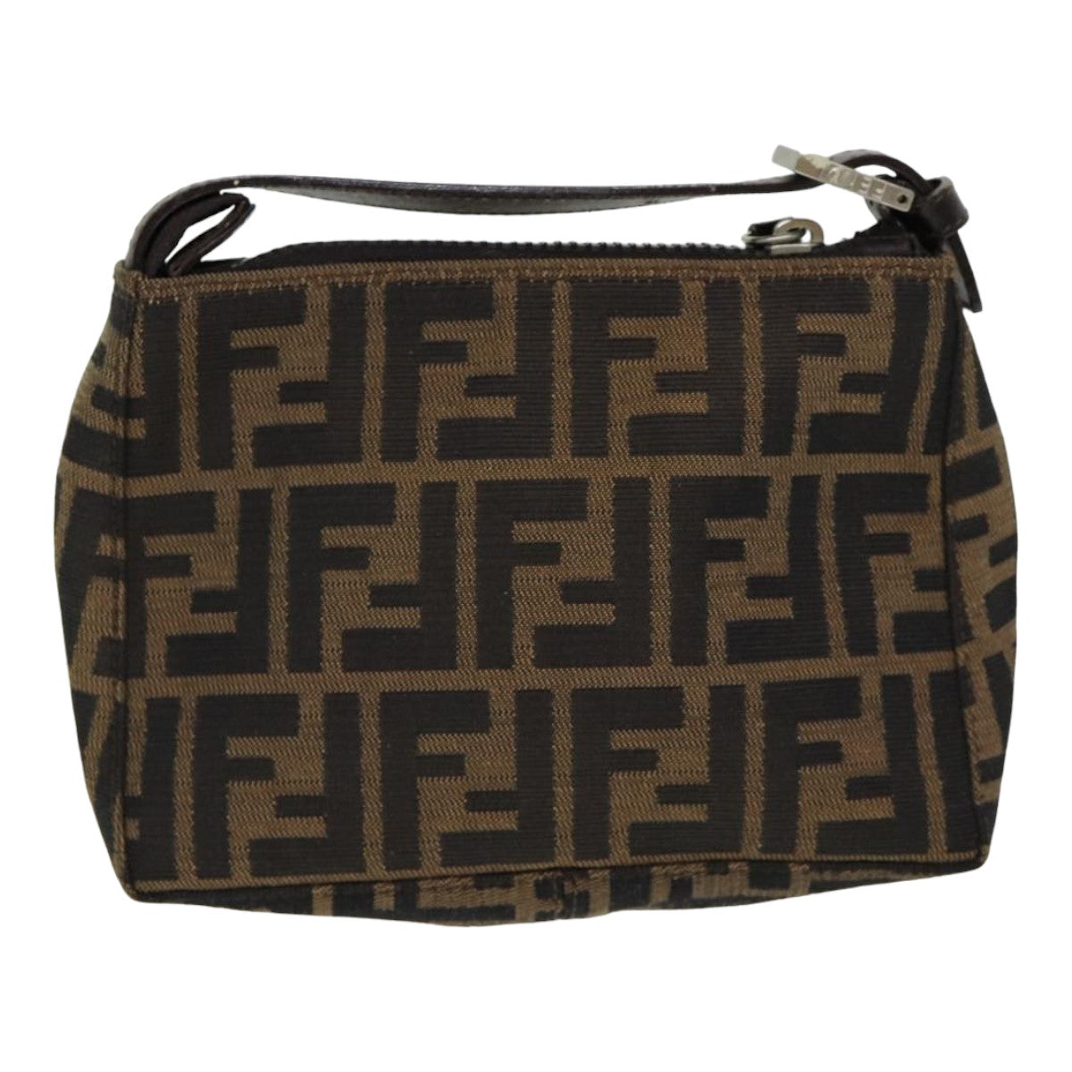 Luxury Fendi Zucca Canvas Hand Bag Brown Blackam6704