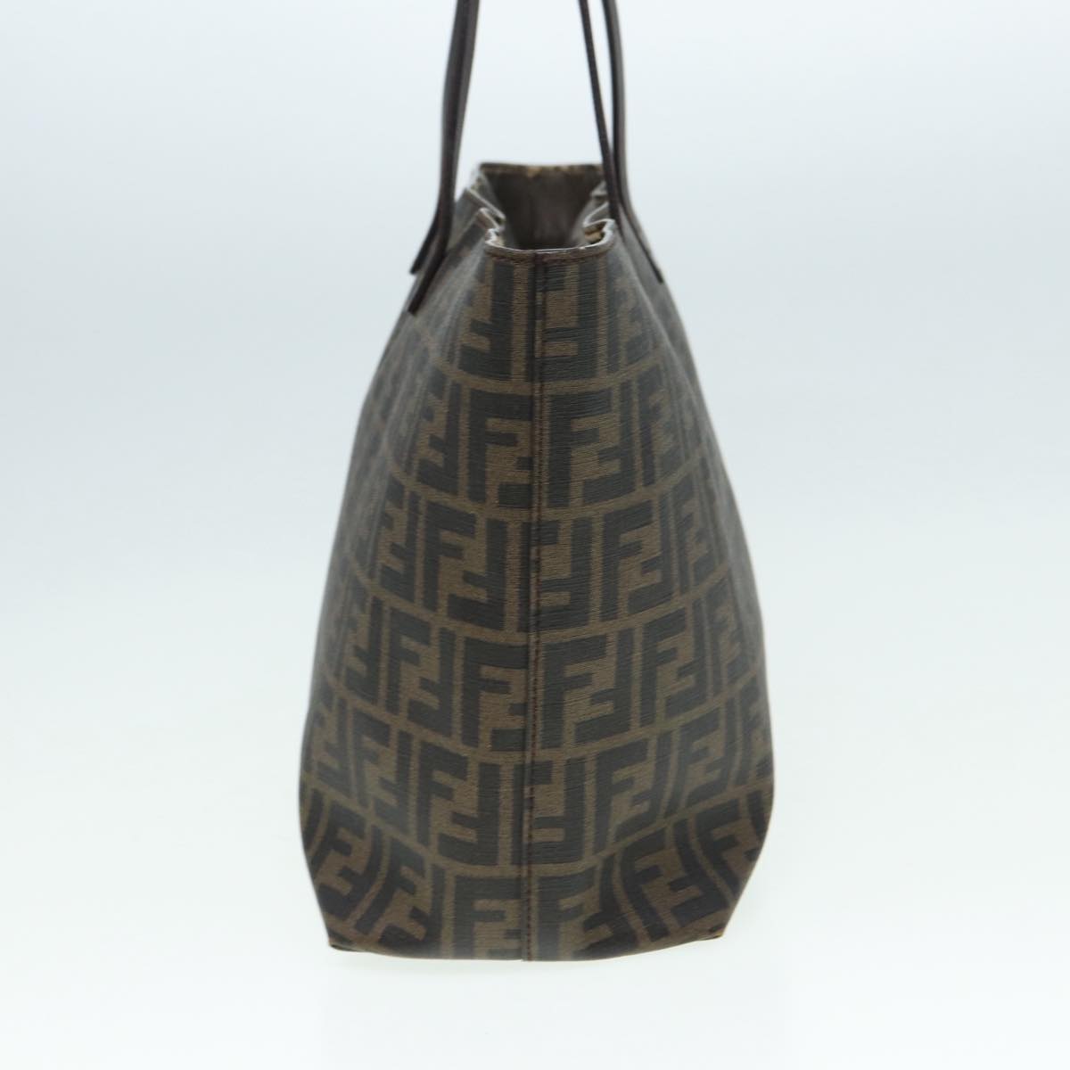 Luxury Fendi Zucca Canvas Tote Bag Brown Black goldam6727