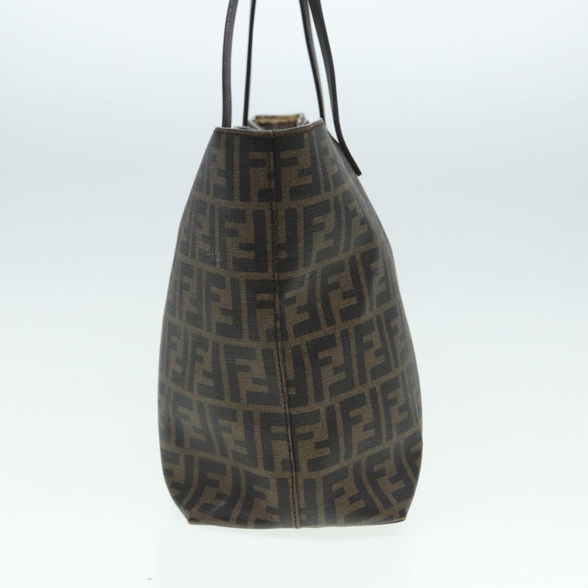 Luxury Fendi Zucca Canvas Tote Bag Brown Black goldam6727