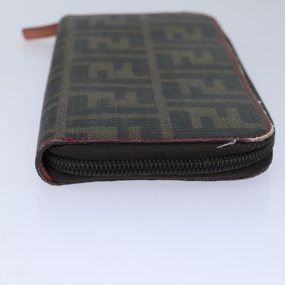 Luxury Fendi Zucca Canvas Long Wallet Black Brown goldam6791