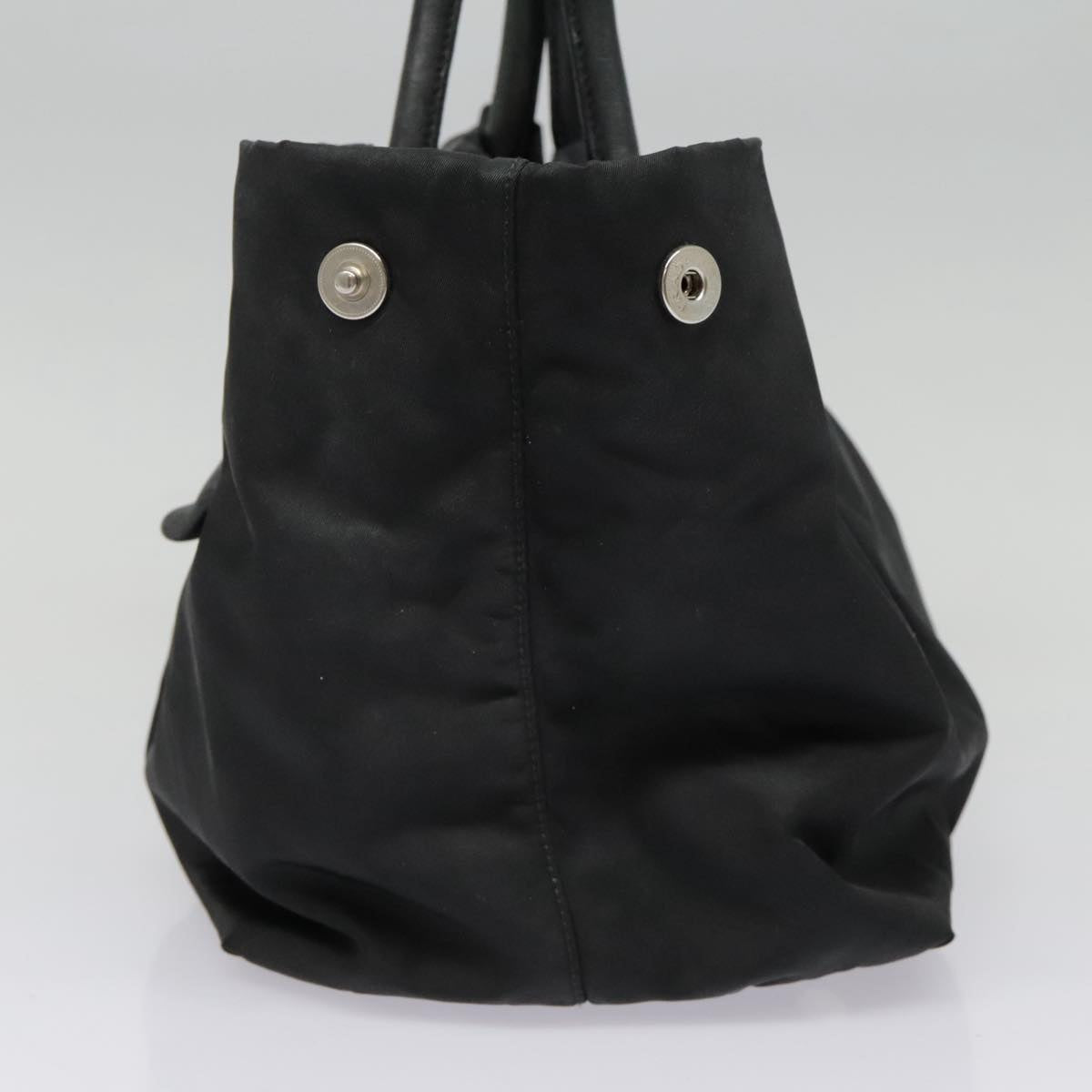 Luxury Prada Ribbon Hand Bag Nylon Black  am6830
