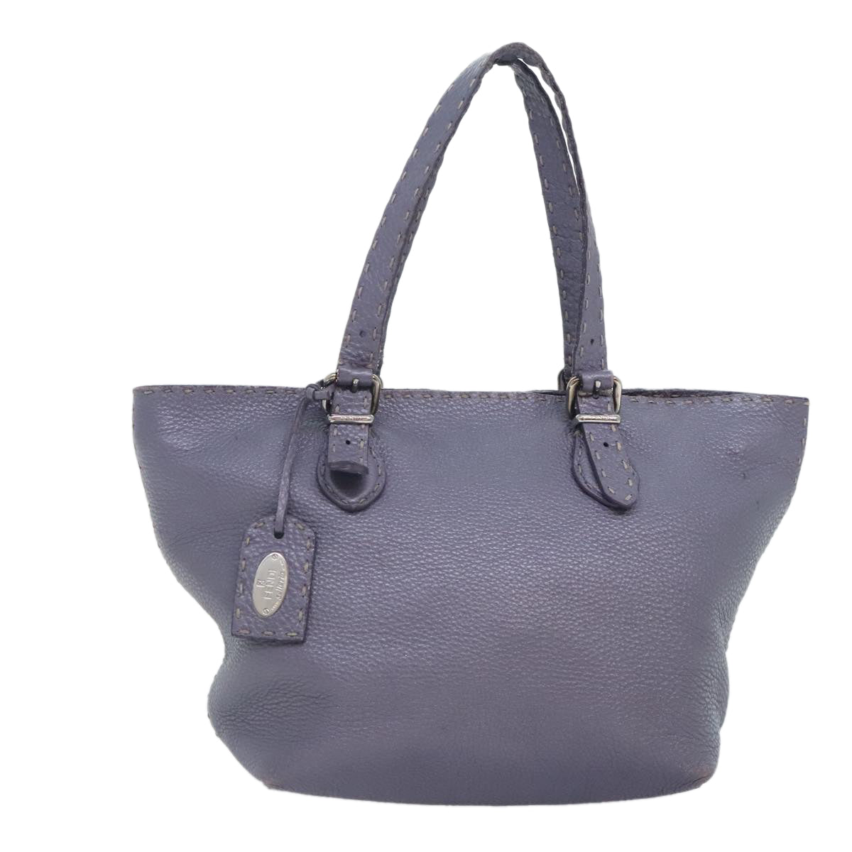 Luxury Fendi Celeria Tote Bag Leather Purpleam6831