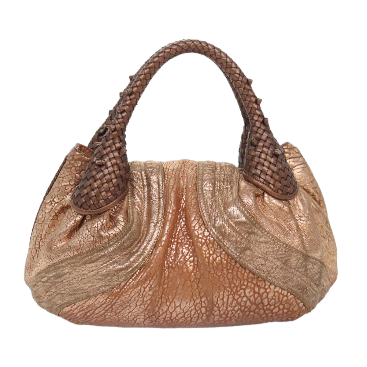 Luxury Fendi spy Hand Bag Leather Gold Toneam6841