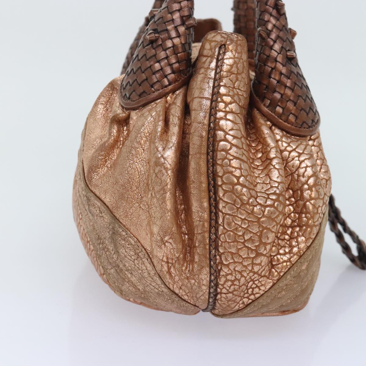 Luxury Fendi spy Hand Bag Leather Gold Toneam6841