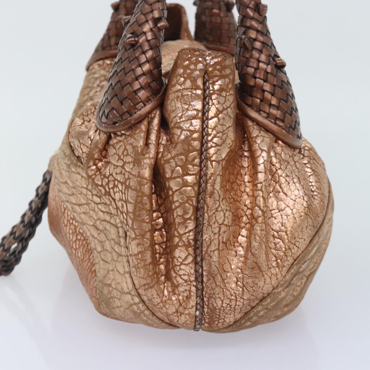 Luxury Fendi spy Hand Bag Leather Gold Toneam6841