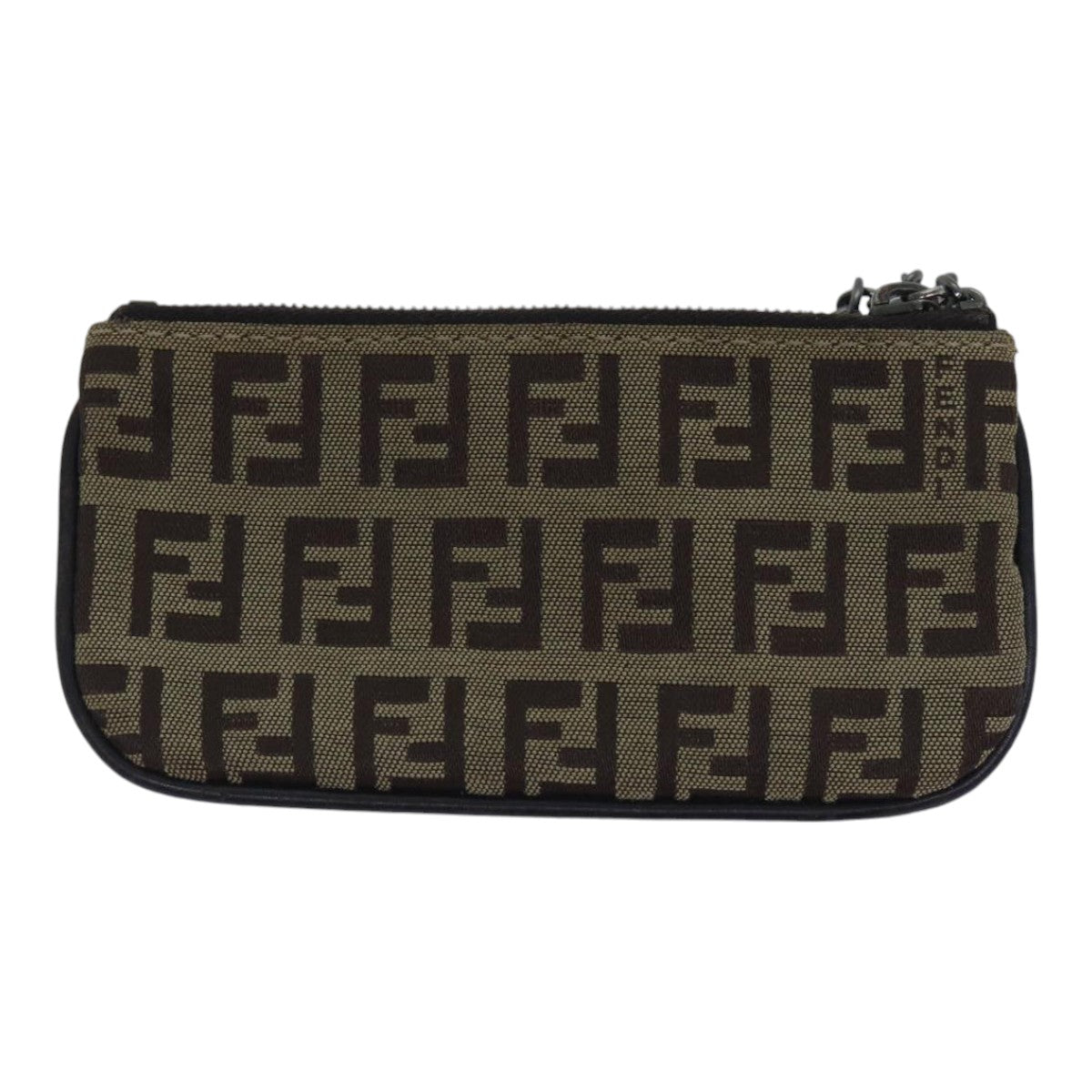 Luxury Fendi Zucchino Canvas Coin Purse Beigeam6906