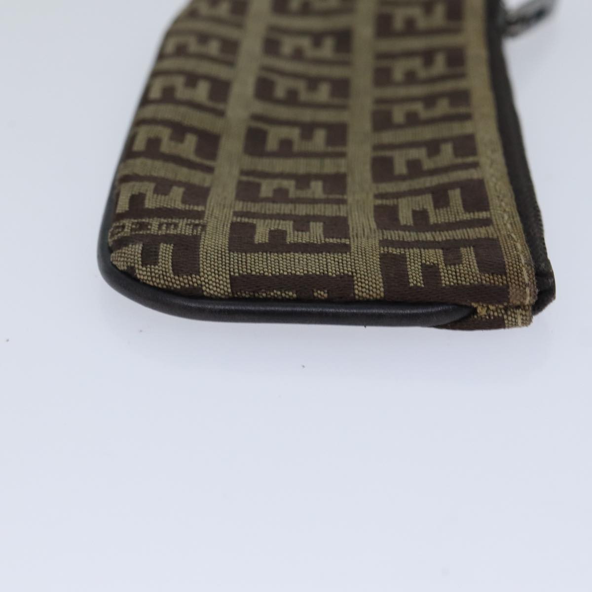 Luxury Fendi Zucchino Canvas Coin Purse Beigeam6906