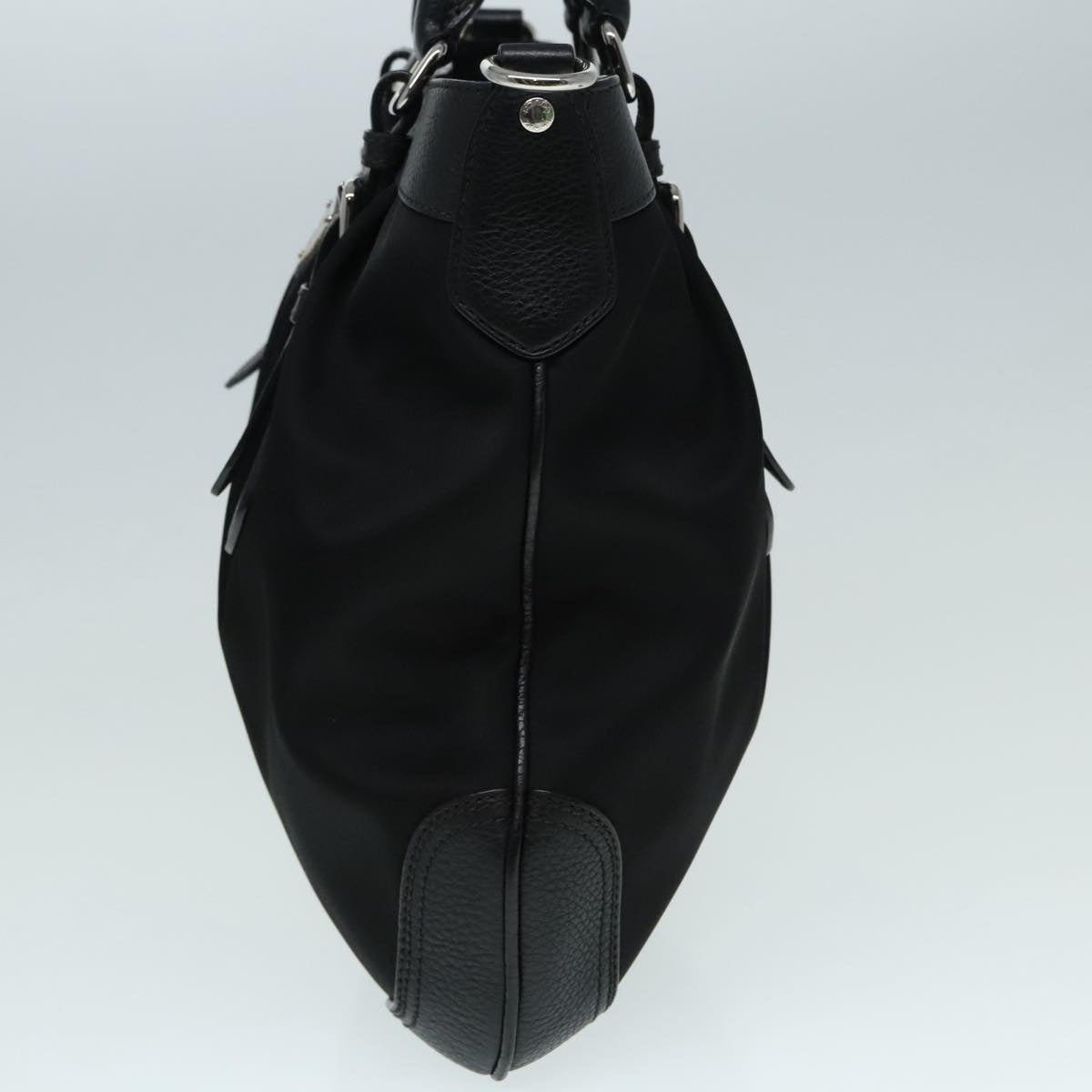 Luxury Prada Hand Bag Nylon 2way Black Silver  am6907