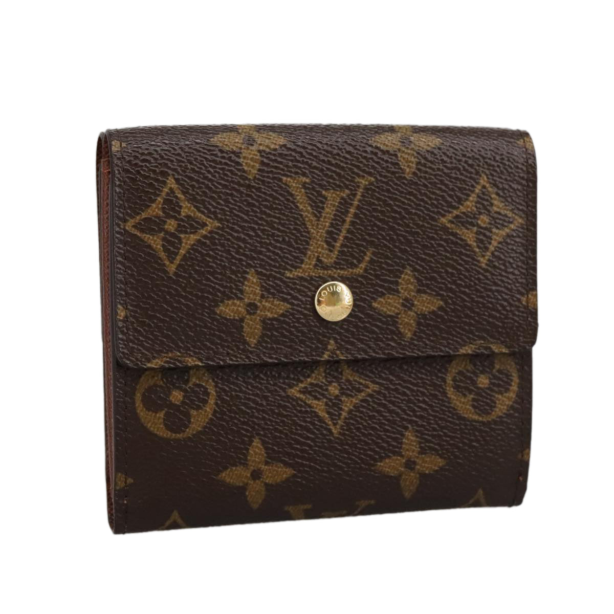 LOUIS VUITTON Monogram Portefeuille Elise Trifold Wallet M61654 LV am7185