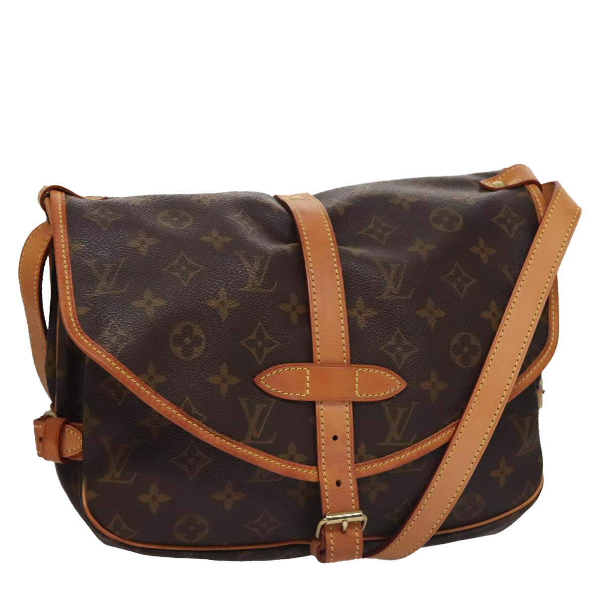LOUIS VUITTON Monogram Saumur 30 Shoulder Bag M42256 LV am7472