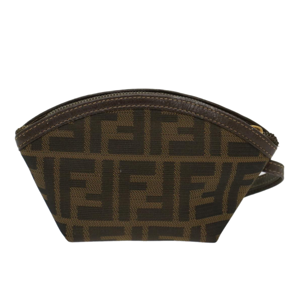 Luxury FendiZucca Canvas Pouch Black Brownar10187