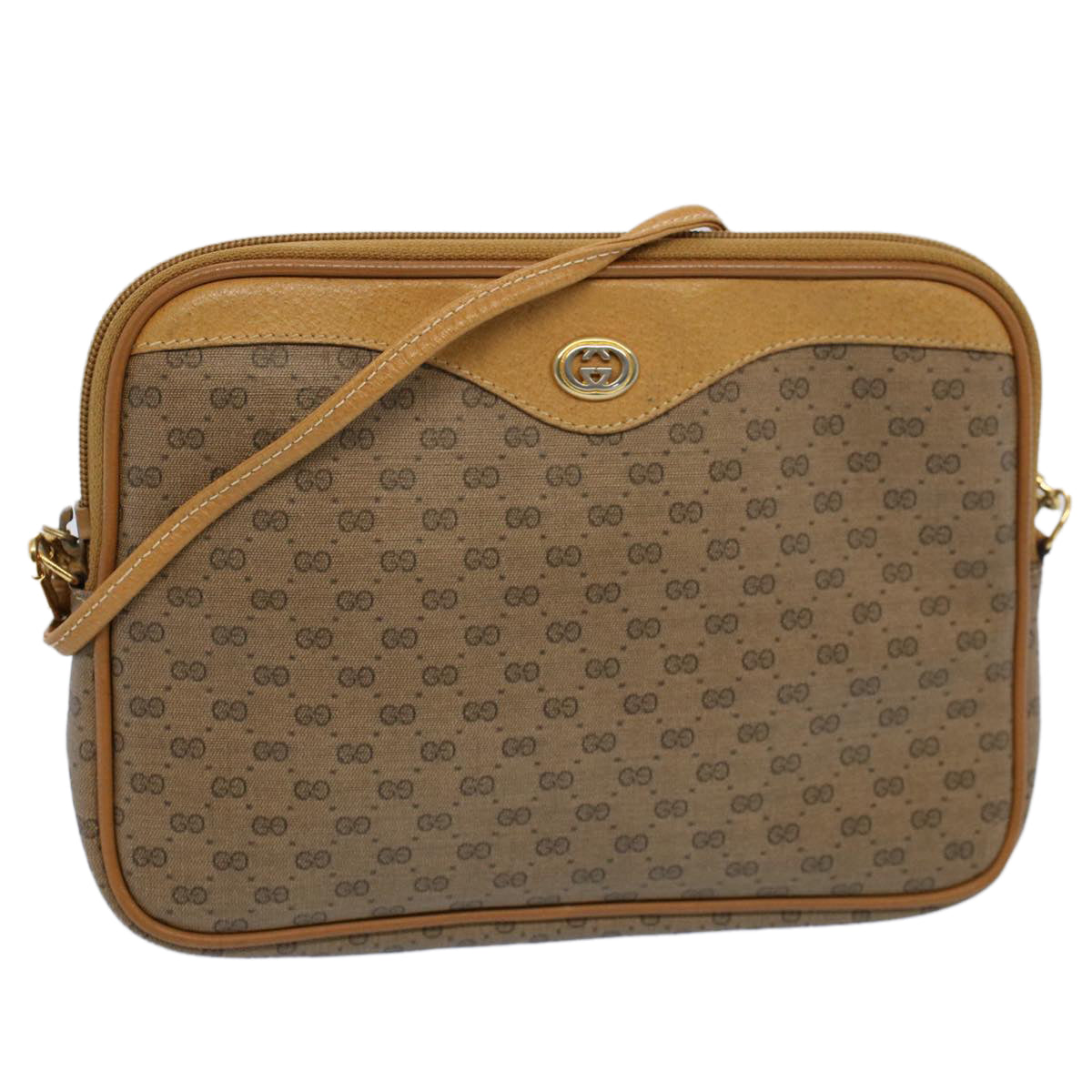 Luxury Gucci Micro GG Canvas Shoulder Bag PVC Leather Beige 97.02.068  ar10210