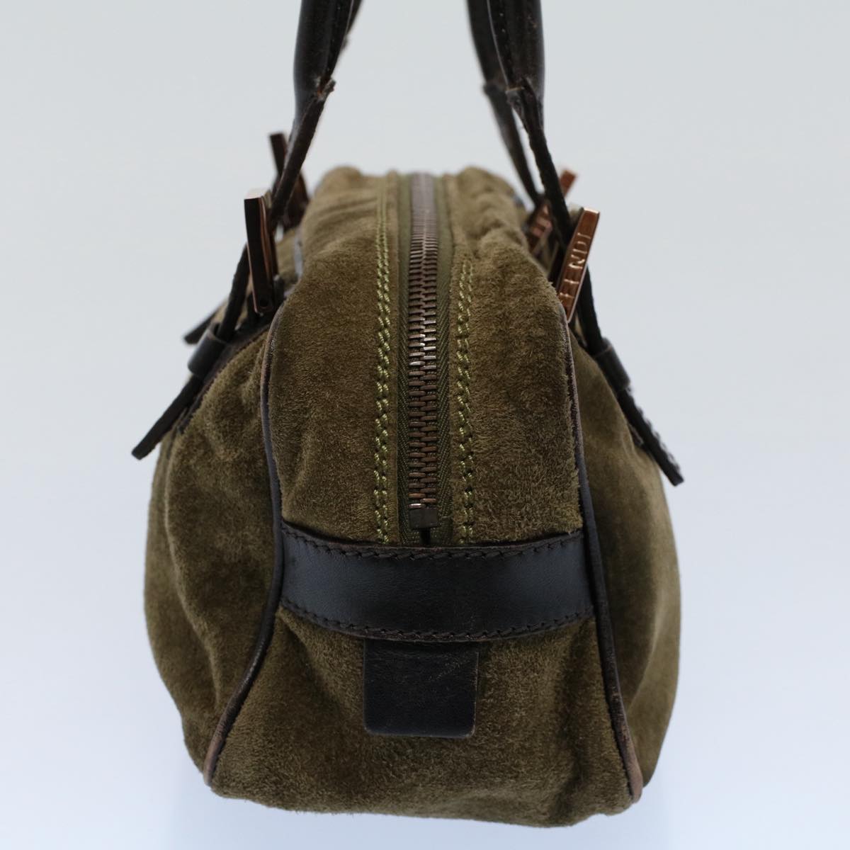 Luxury FendiShoulder Bag Suede Khakiar10279