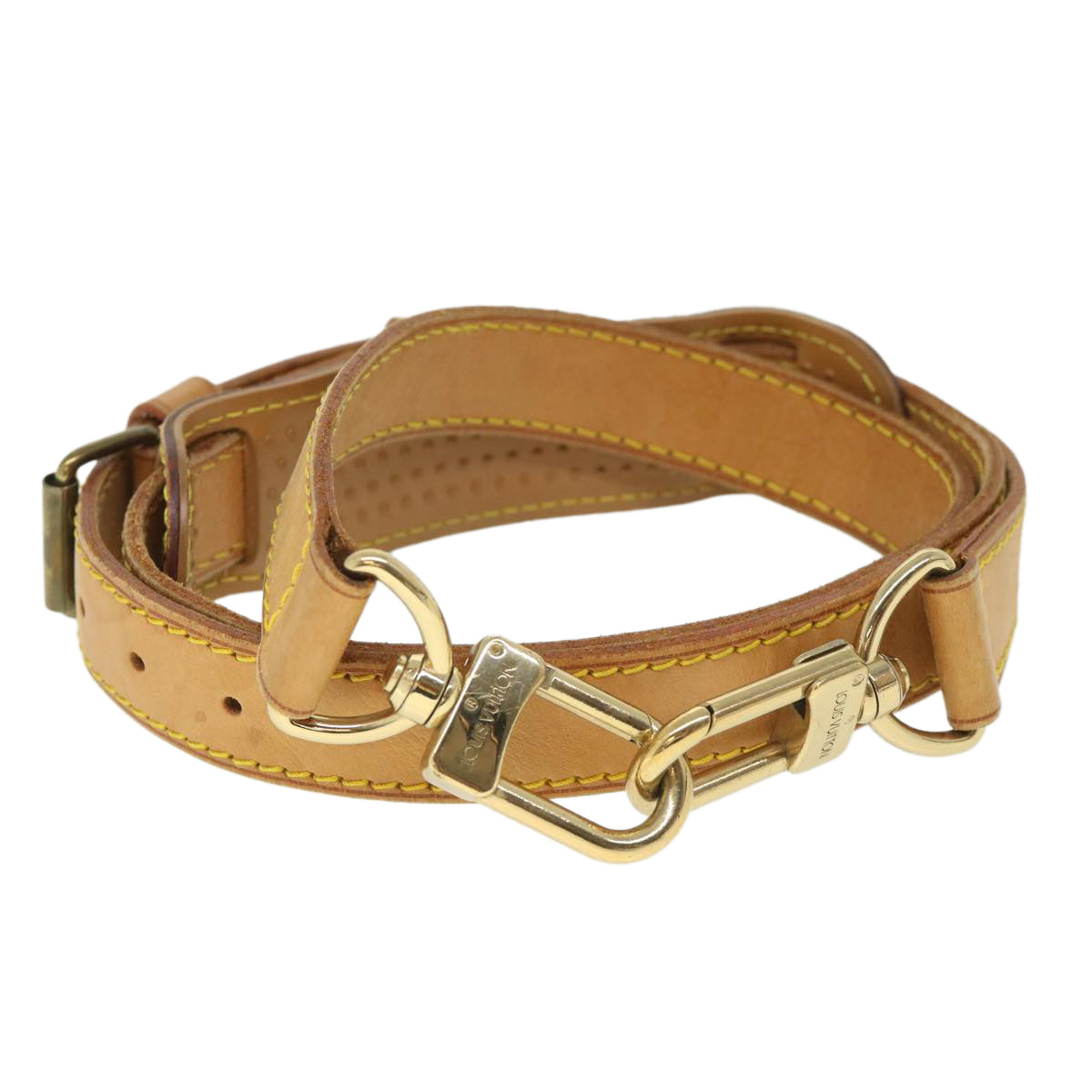 LOUIS VUITTON Adjustable Shoulder Strap Leather 37""-44.1"" Beige ar10292
