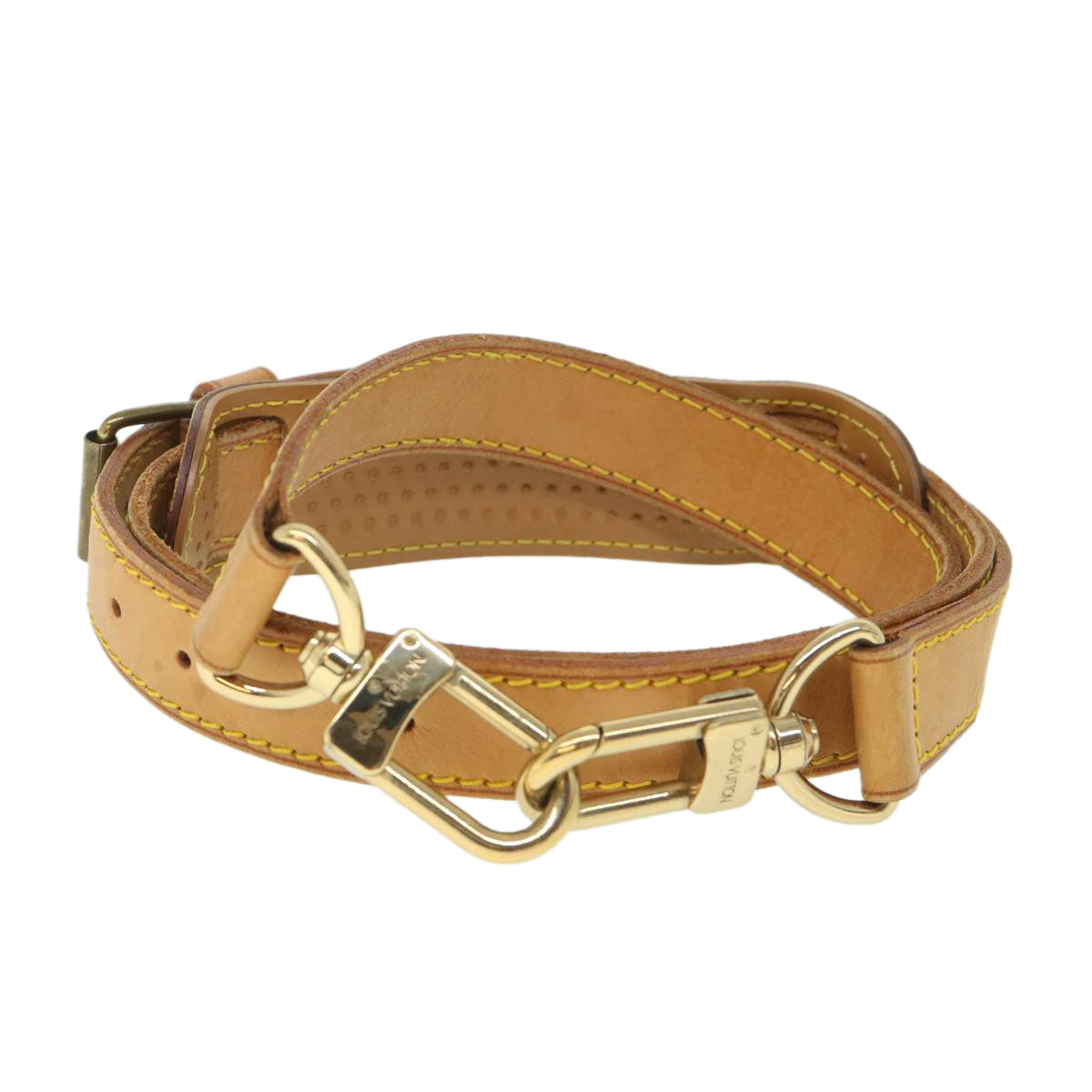LOUIS VUITTON Adjustable Shoulder Strap Leather 37""-44.1"" Beige ar10292