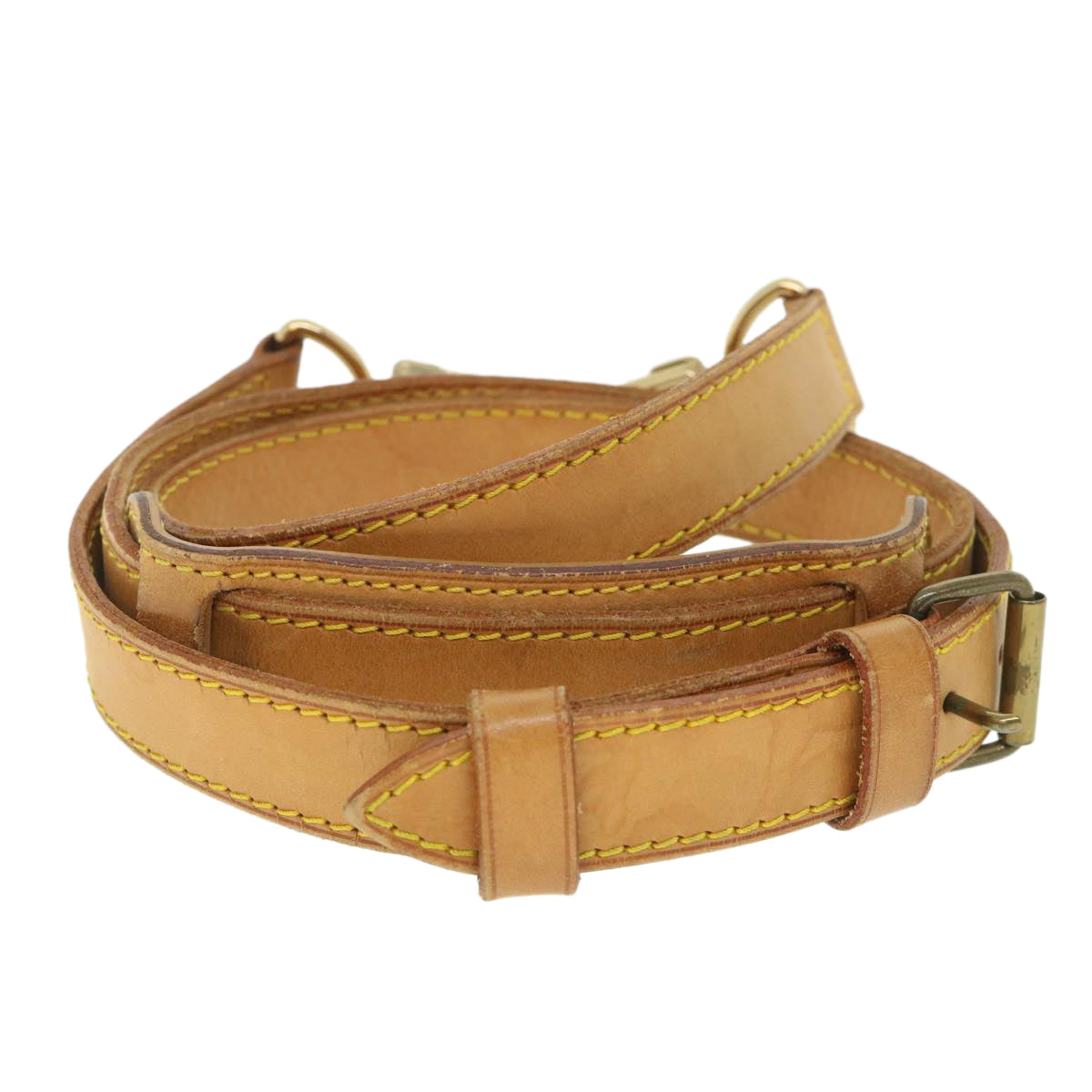 LOUIS VUITTON Adjustable Shoulder Strap Leather 37""-44.1"" Beige ar10292