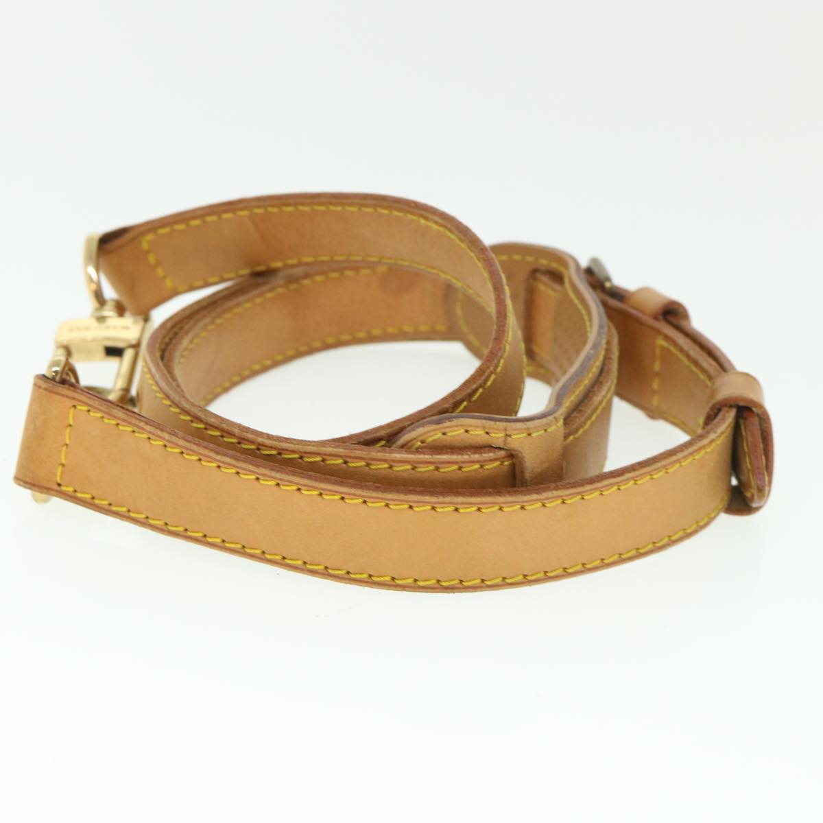 LOUIS VUITTON Adjustable Shoulder Strap Leather 37""-44.1"" Beige ar10292