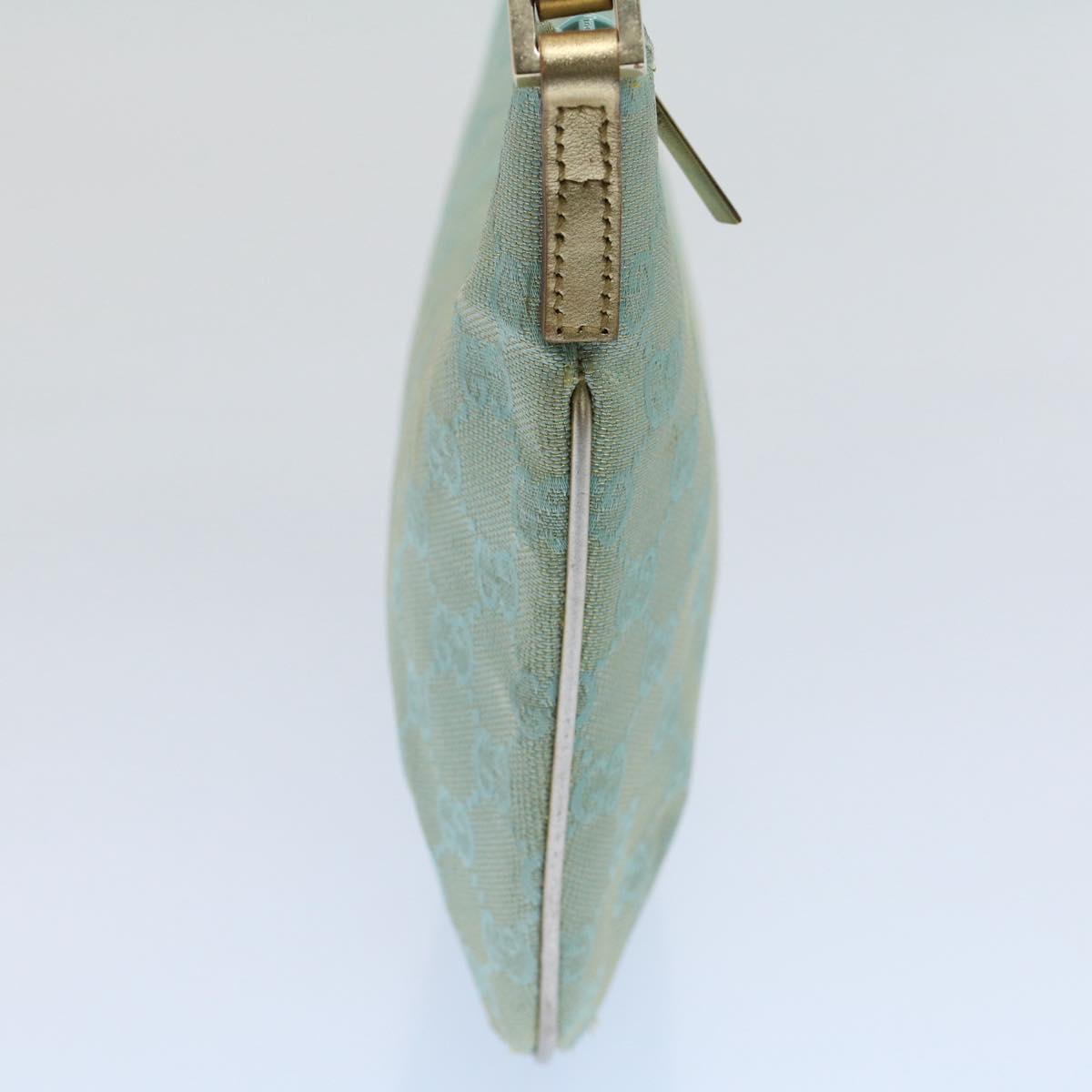 Luxury Gucci GG Canvas Shoulder Bag Light Blue Gold  ar10312