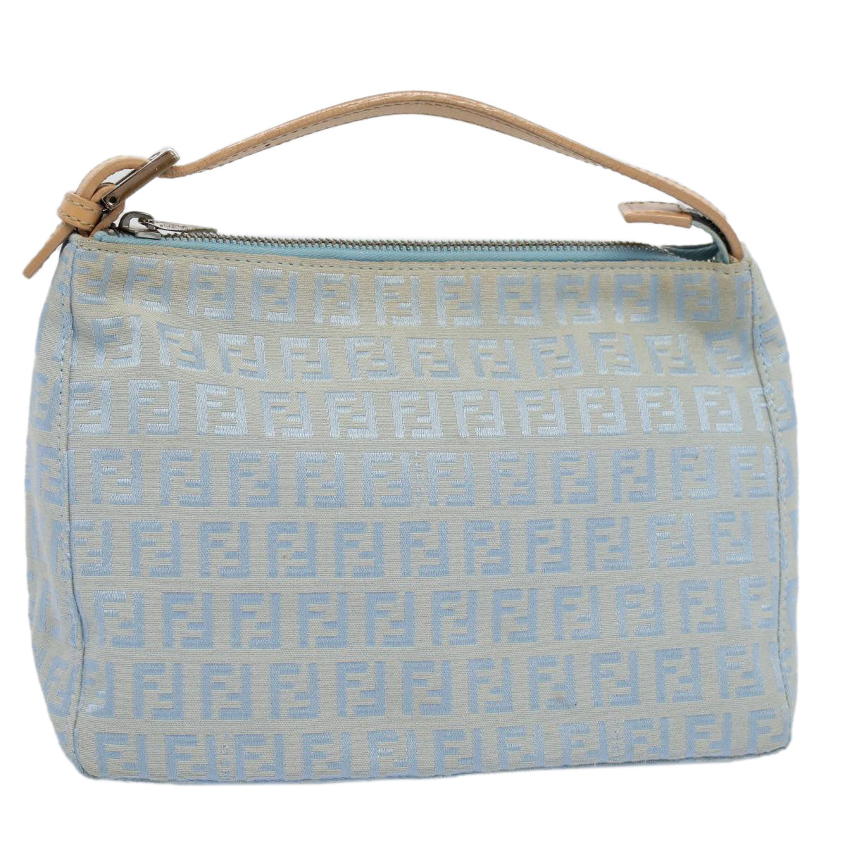 Luxury FendiZucchino Canvas Hand Bag Bluear10327