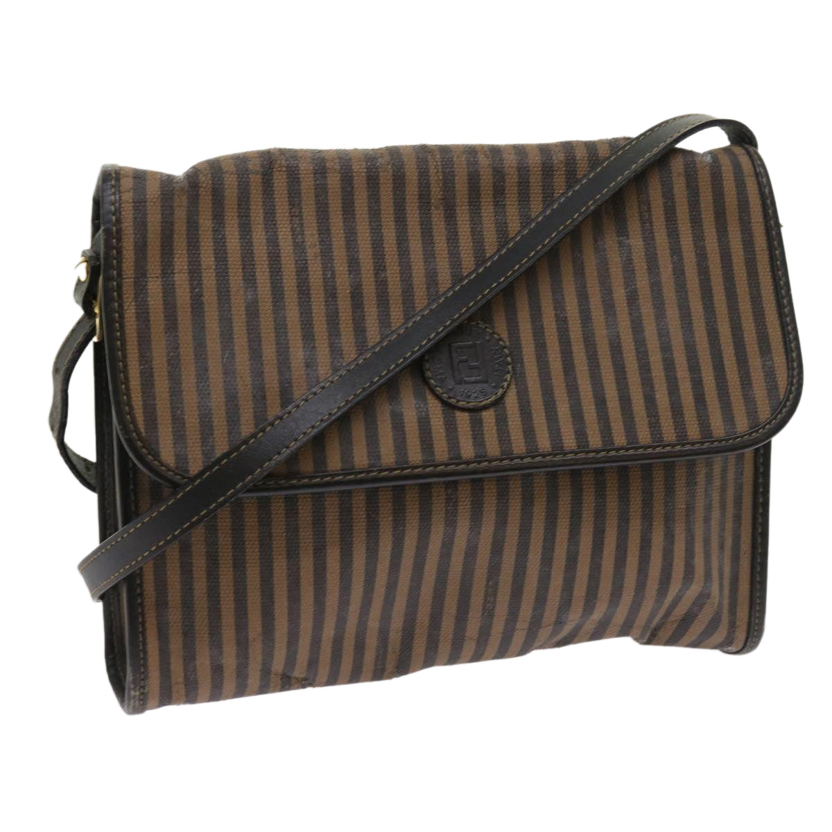 Luxury FendiPecan Canvas Shoulder Bag Brownar10375B