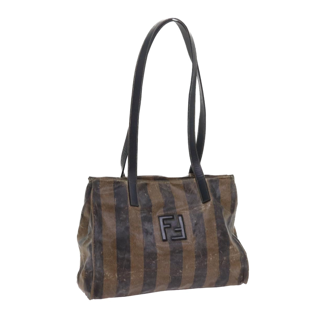Luxury FendiPecan Canvas Shoulder Bag Coated Canvas Brownar10390B