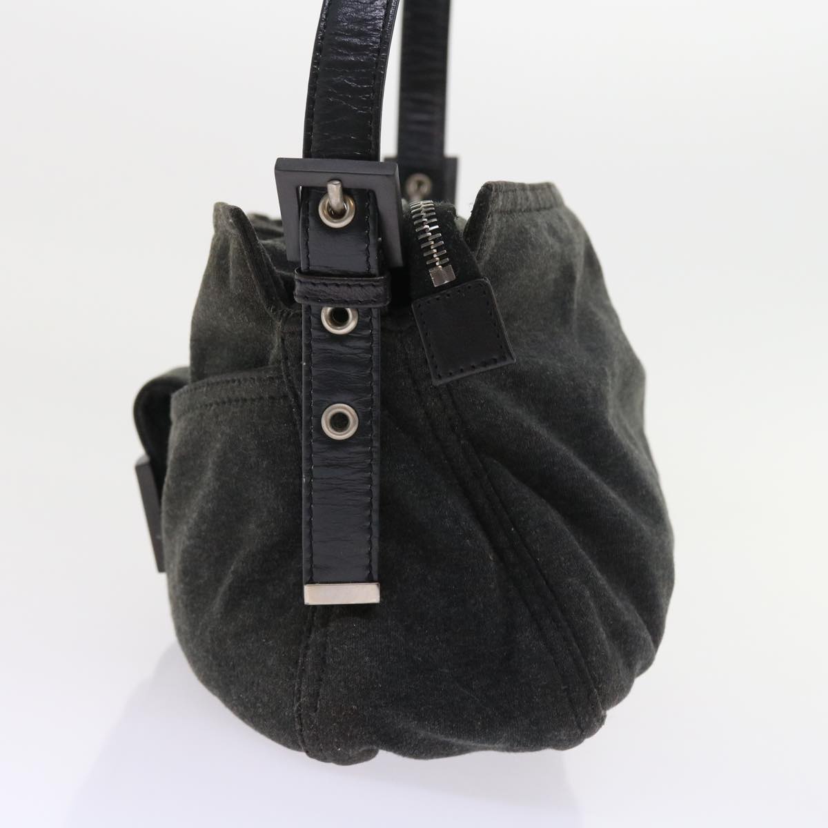 Luxury FendiMamma Baguette Shoulder Bag Canvas Grayar10408