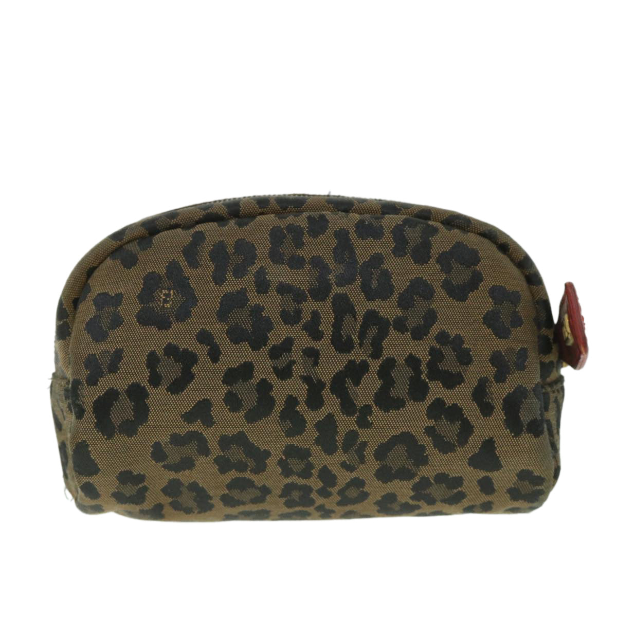 Luxury FendiLeopard Pouch Canvas Brownar10418