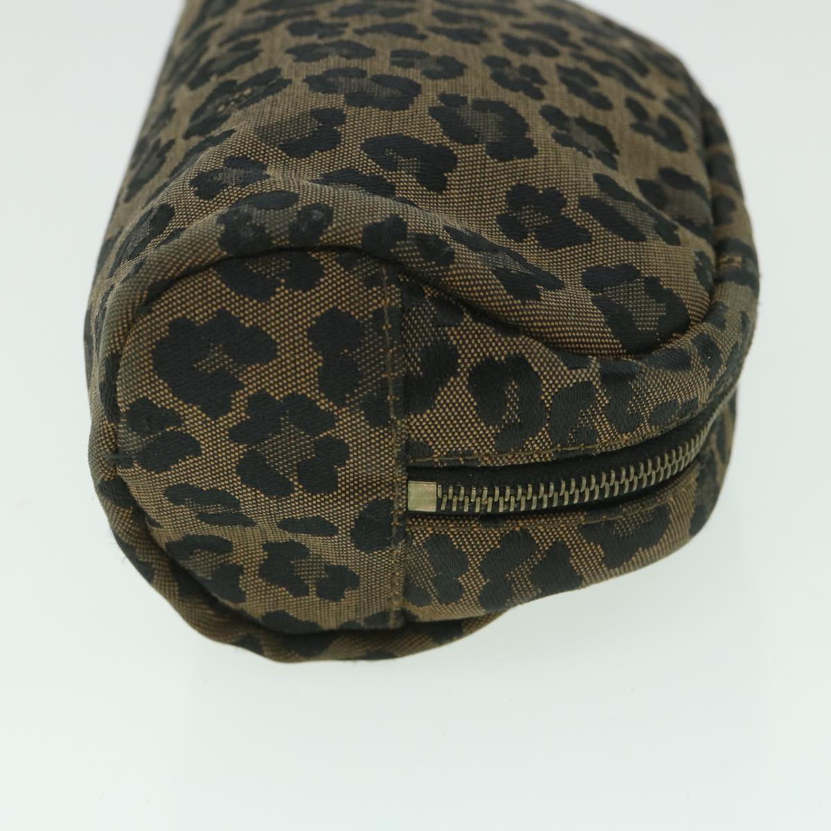 Luxury FendiLeopard Pouch Canvas Brownar10418