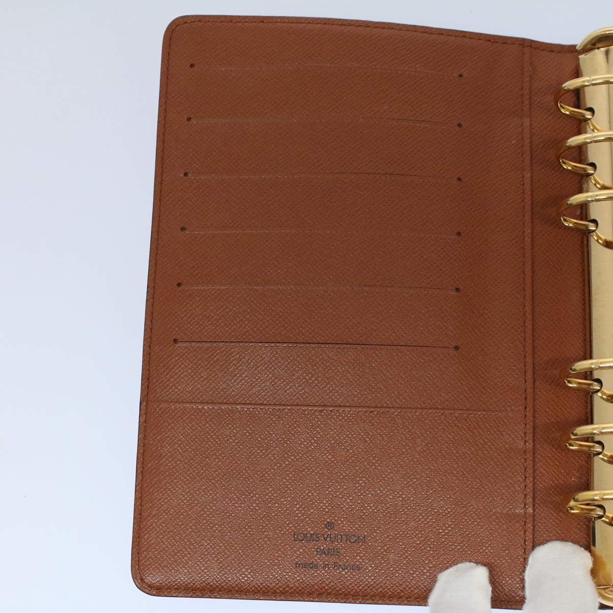LOUIS VUITTON Epi Agenda MM Day Planner Cover Brown R20043 LV ar10428