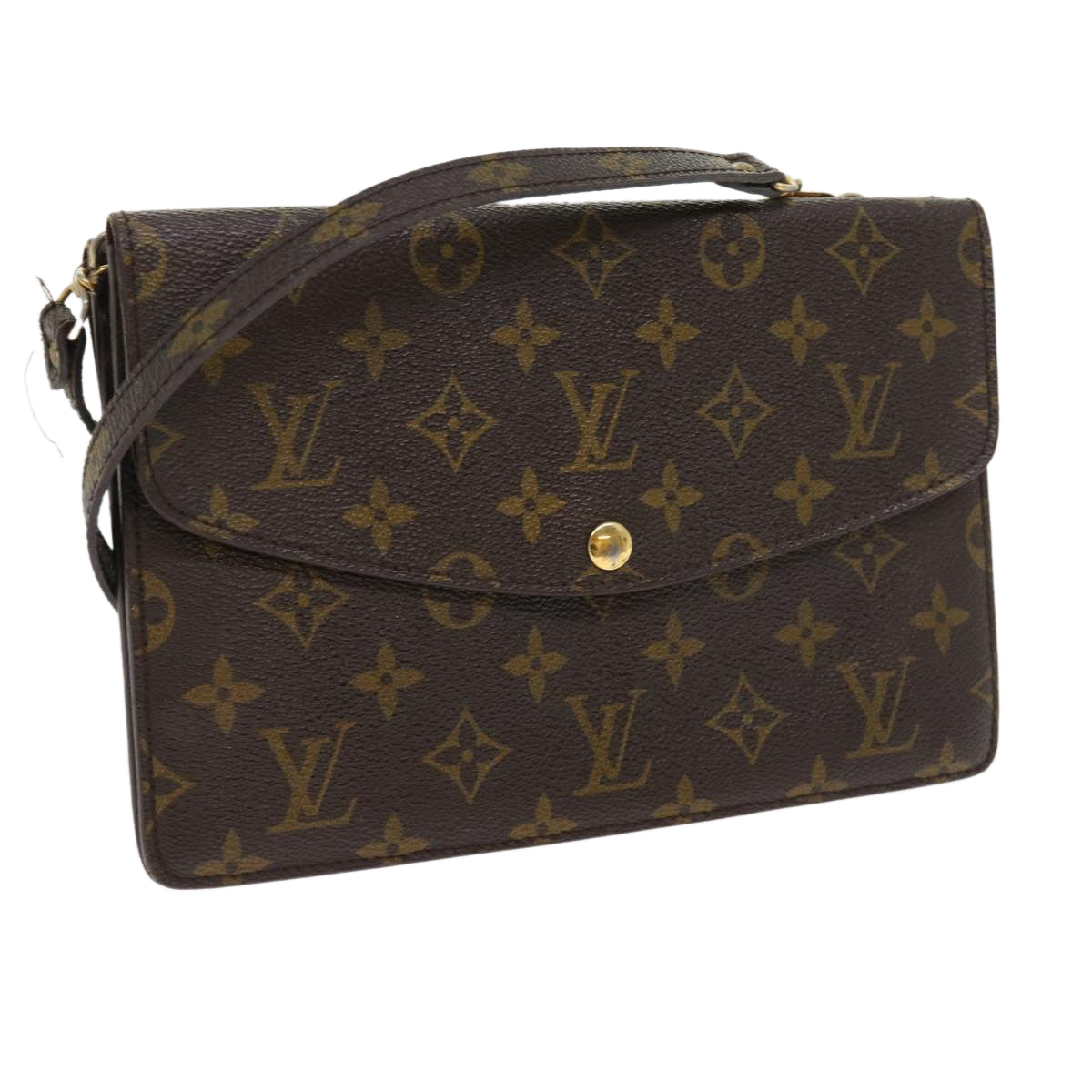 LOUIS VUITTON Monogram Double Rabat Shoulder Bag M51815 LV ar10429