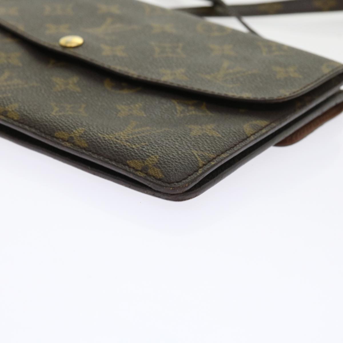 LOUIS VUITTON Monogram Double Rabat Shoulder Bag M51815 LV ar10429