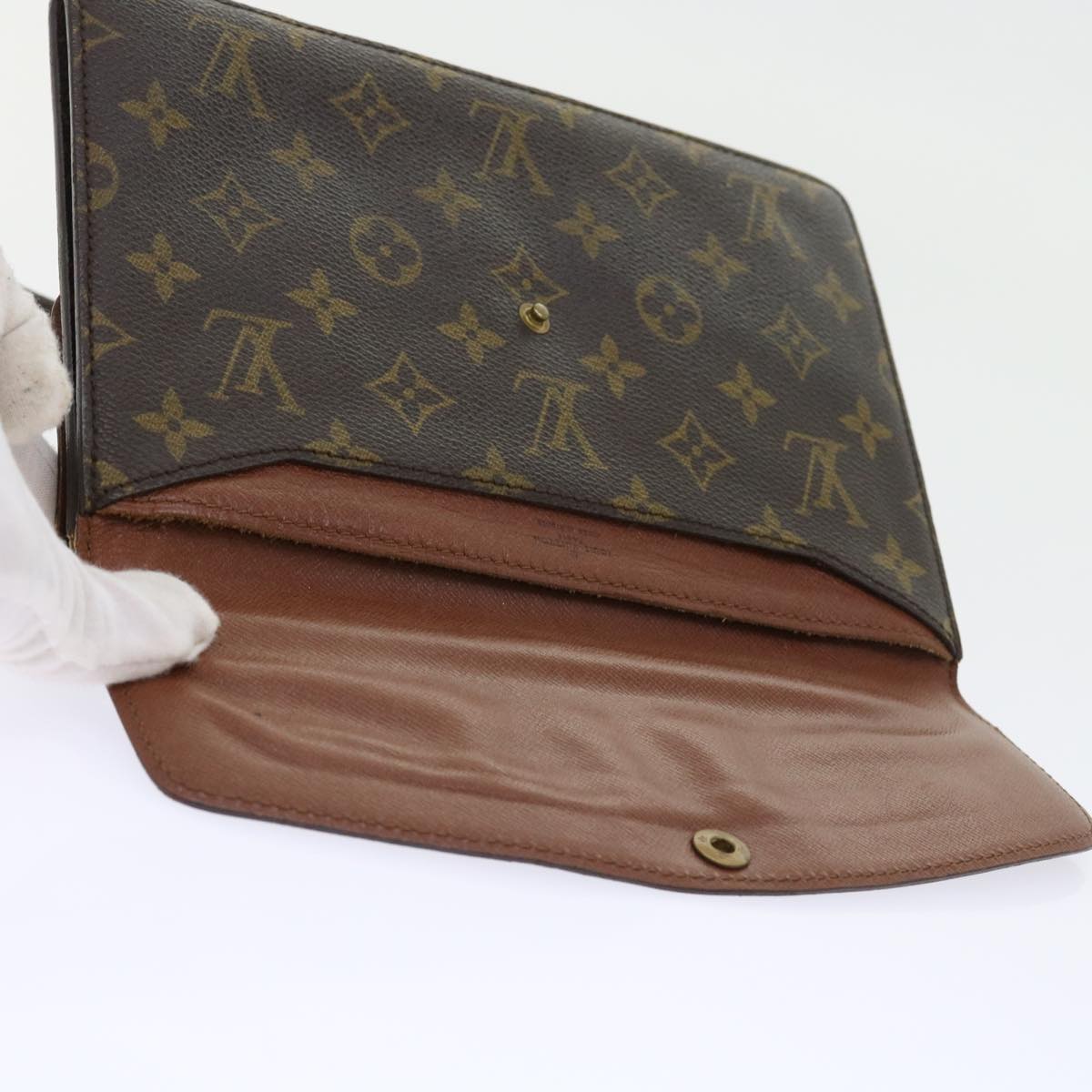 LOUIS VUITTON Monogram Double Rabat Shoulder Bag M51815 LV ar10429